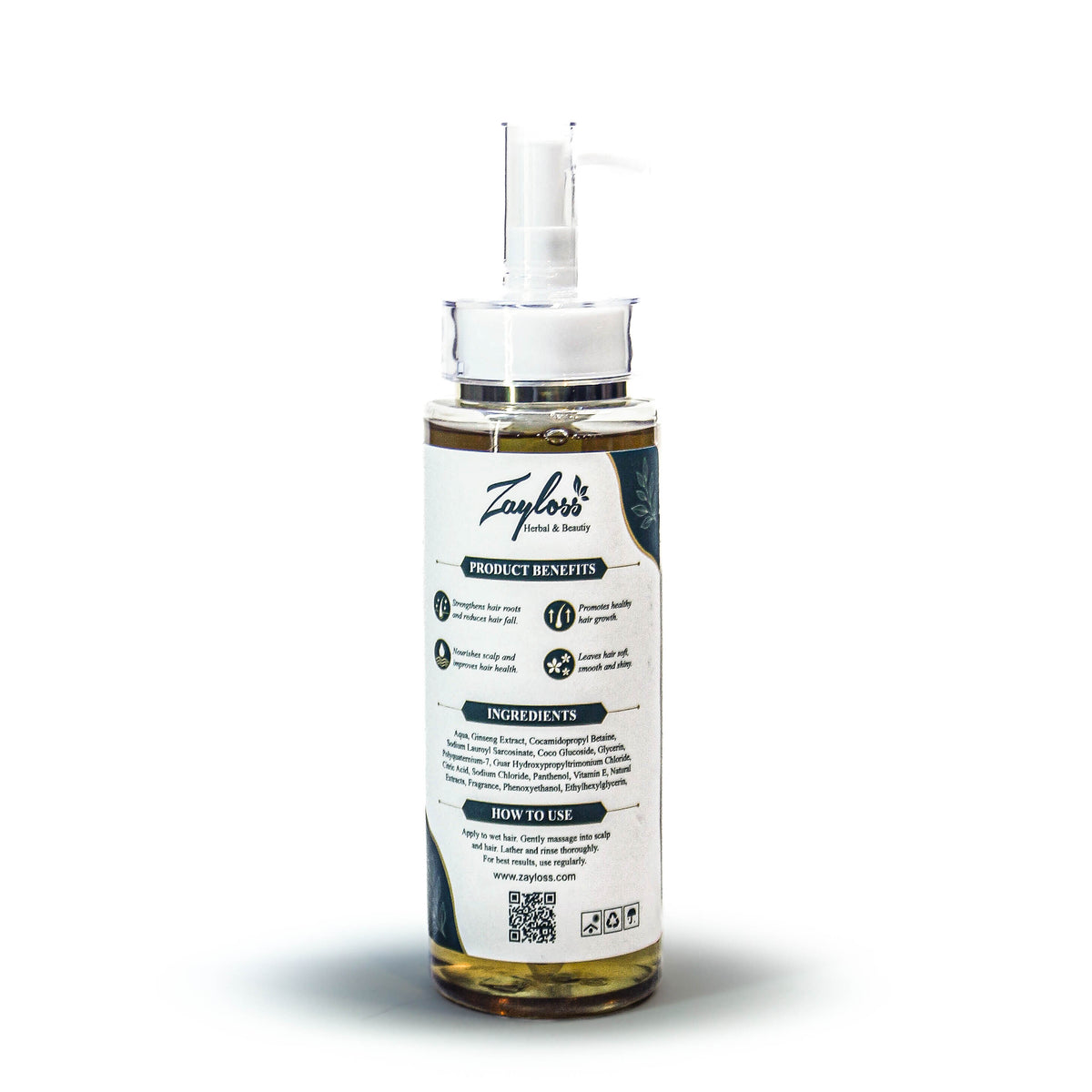 Zayloss Ginseng Shampoo – Nourishing & Strengthening Hair Care, 200ml